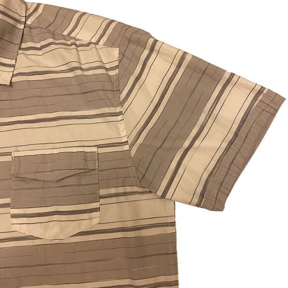 Across The Pond Gray and White‎ Striped Button Down Shirt Size L - Picture 4 of 13